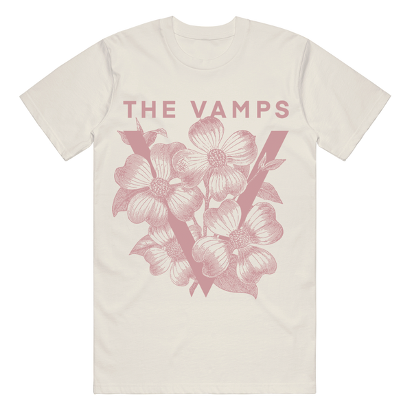 The Vamps Floral V Natural T-Shirt (Large & XL only)
